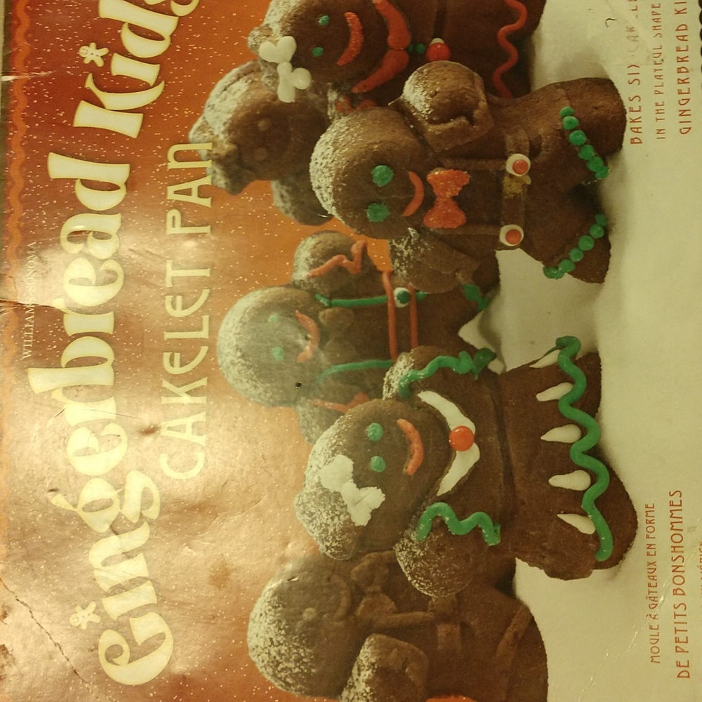 Two Williams Sonoma Gingerbread Kids cake let pans